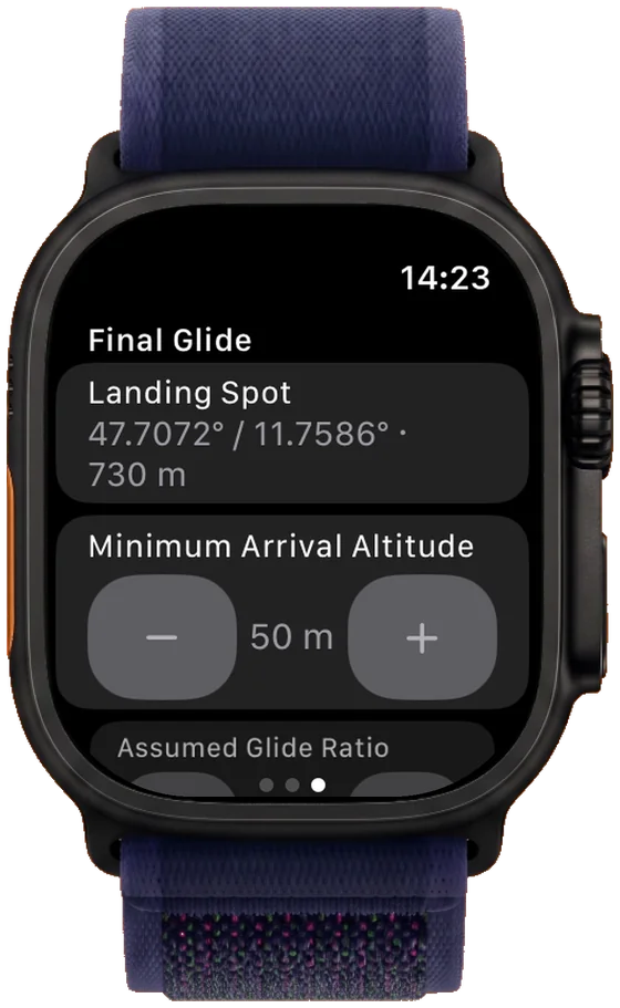 Setting the minimum arrival altitude